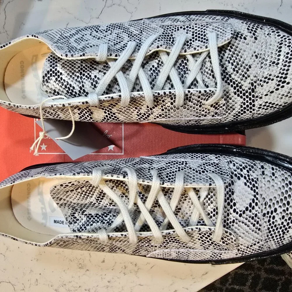 CONVERSE Chuck 70 Formal Suede Snake Oxford Boat Shoe Mens Size 9.5/10 READ NEW - Picture 6 of 16